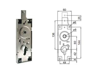 SERRATURA SERRANDA BASCULANTE PER CILINDRO EUROPEO 6596- - (6596.081Z) - 1 pezzi PREFER
