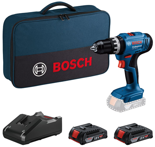 Bosch TRAPANO AVVITATORE CON PERCUSSIONE GSB 18V-25 2 batterie 2,0 Ah con borsa