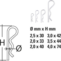 COPIGLIE R-CLIP ASSORTITE IN CONFEZIONE DA 150 PEZZI