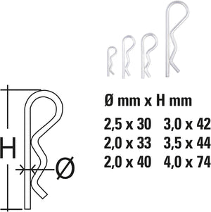 COPIGLIE R-CLIP ASSORTITE IN CONFEZIONE DA 150 PEZZI