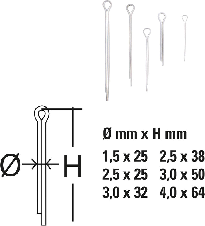 COPIGLIE ASSORTITE IN CONFEZIONE DA 555 PEZZI