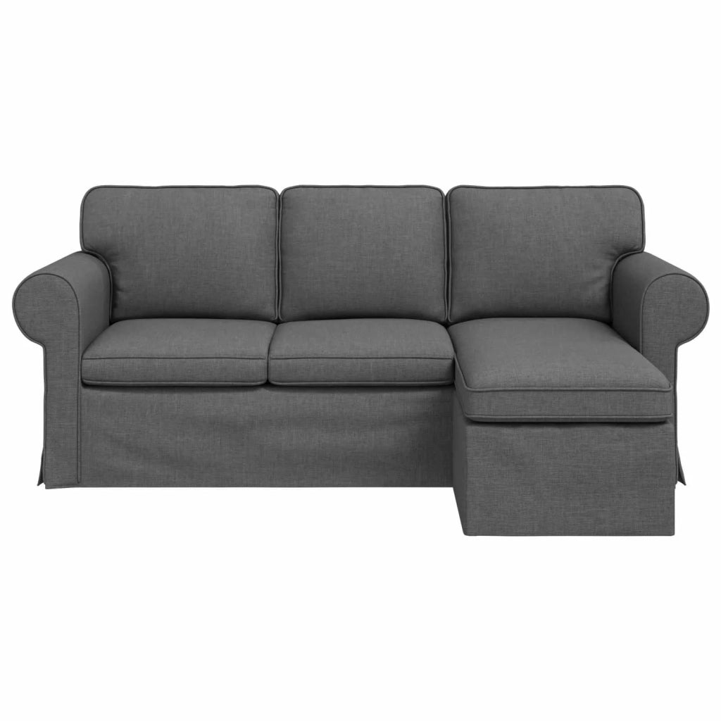 Divano Grigio scuro 195 x 138 x 80 cm Tessuto 42024328
