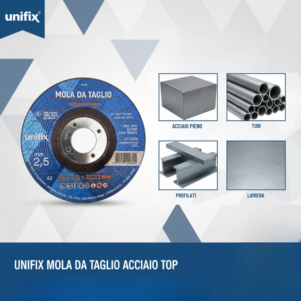 Disco da taglio top per materiali pieni acciaio ferro tubi e profilati *** misura Ø 230 x 3,0 x 22 mm, confezione 1