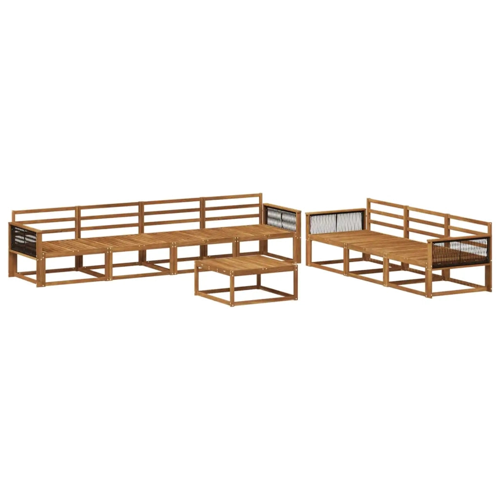 Set di divani da esterno 8 pcs Naturale