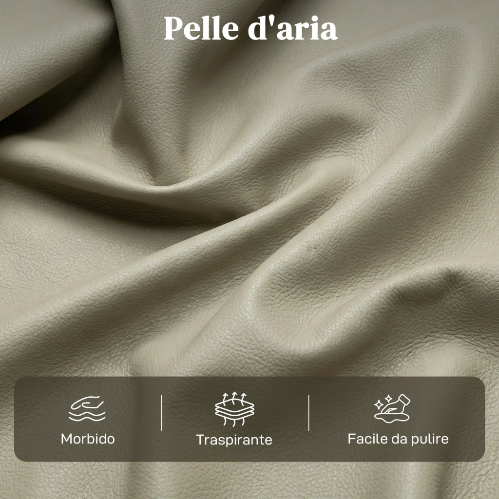 Poltrona Elettrica Reclinabile Alzapersona Massaggiante ¨C Zephmum ¨C Pelle Finta Crema