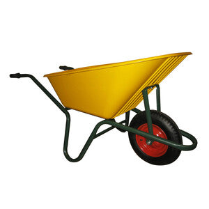 CARRIOLA SMONTATA C/VASCA IN PLASTICA 100 L GIALLO- 1,0 pz