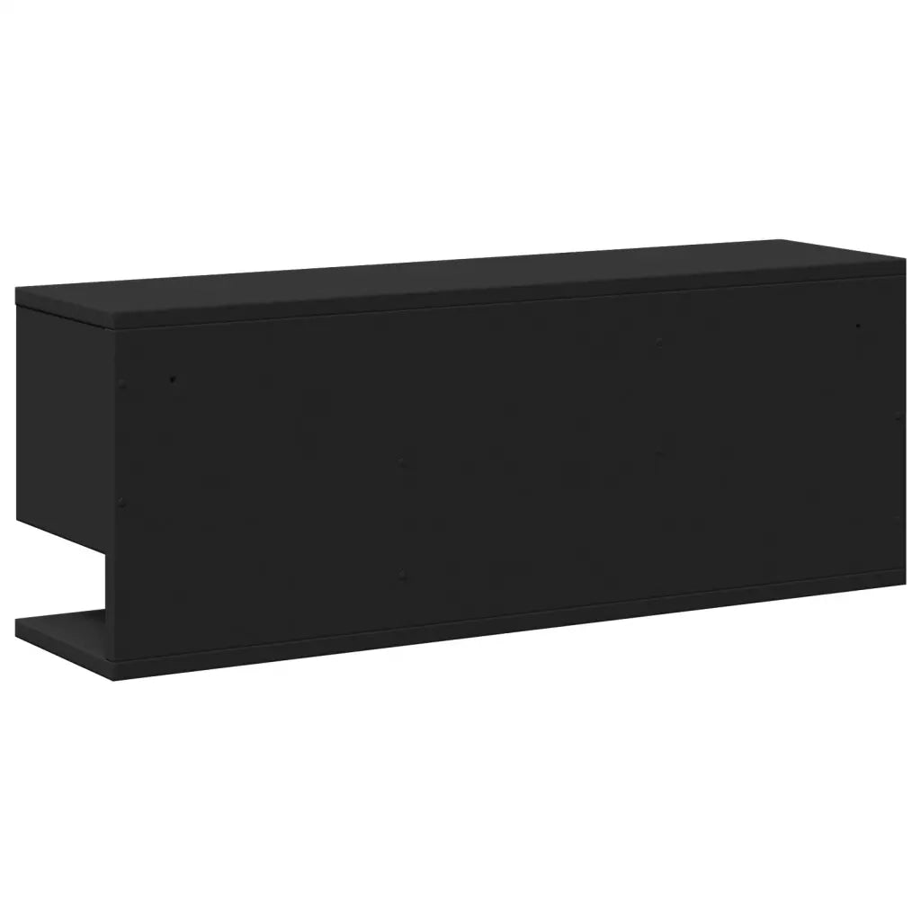 vidaXL Mobile a Parete 80x20x30 cm Nero in Legno Multistrato