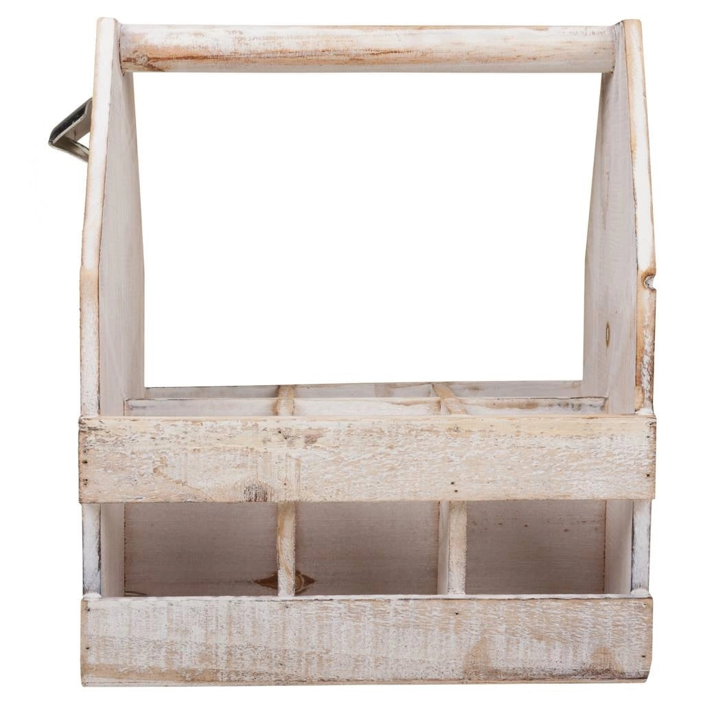 Portabottiglie in legno marrone 27x19x33h