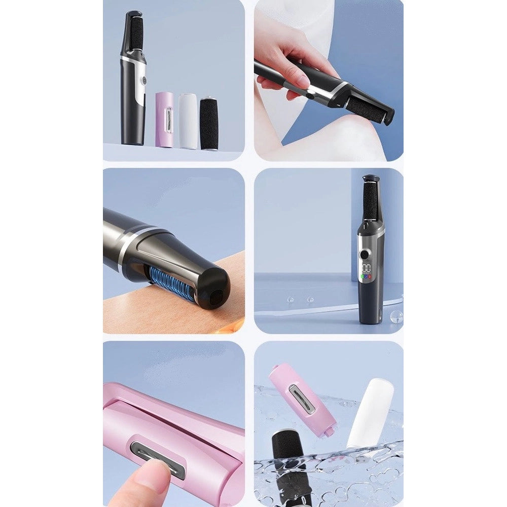 Trade Shop - Bacchetta 3in1 Rimuovi Calli Elettrico Lima Ricaricabile Strumenti Per Pedicure Manicure -