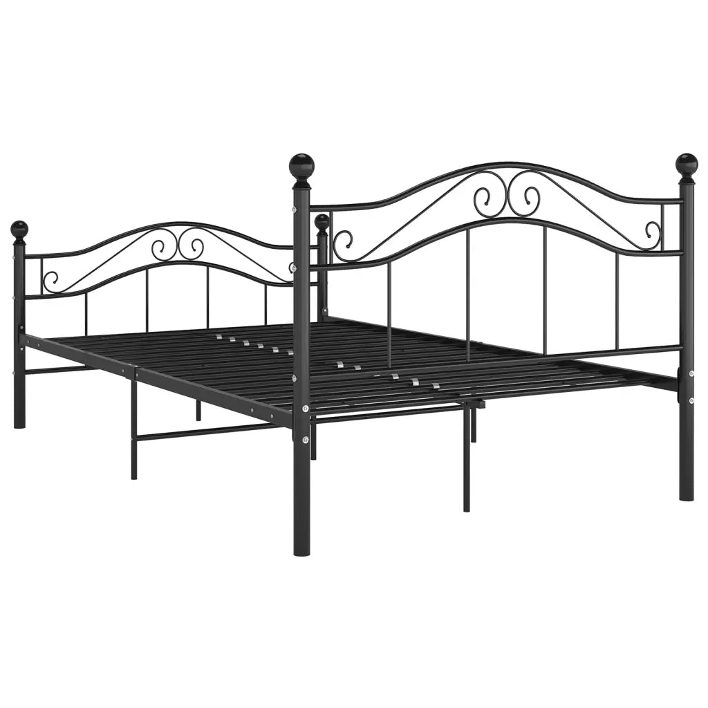 Giroletto-Struttura Letto Nero in Metallo 120x200 cm 901697