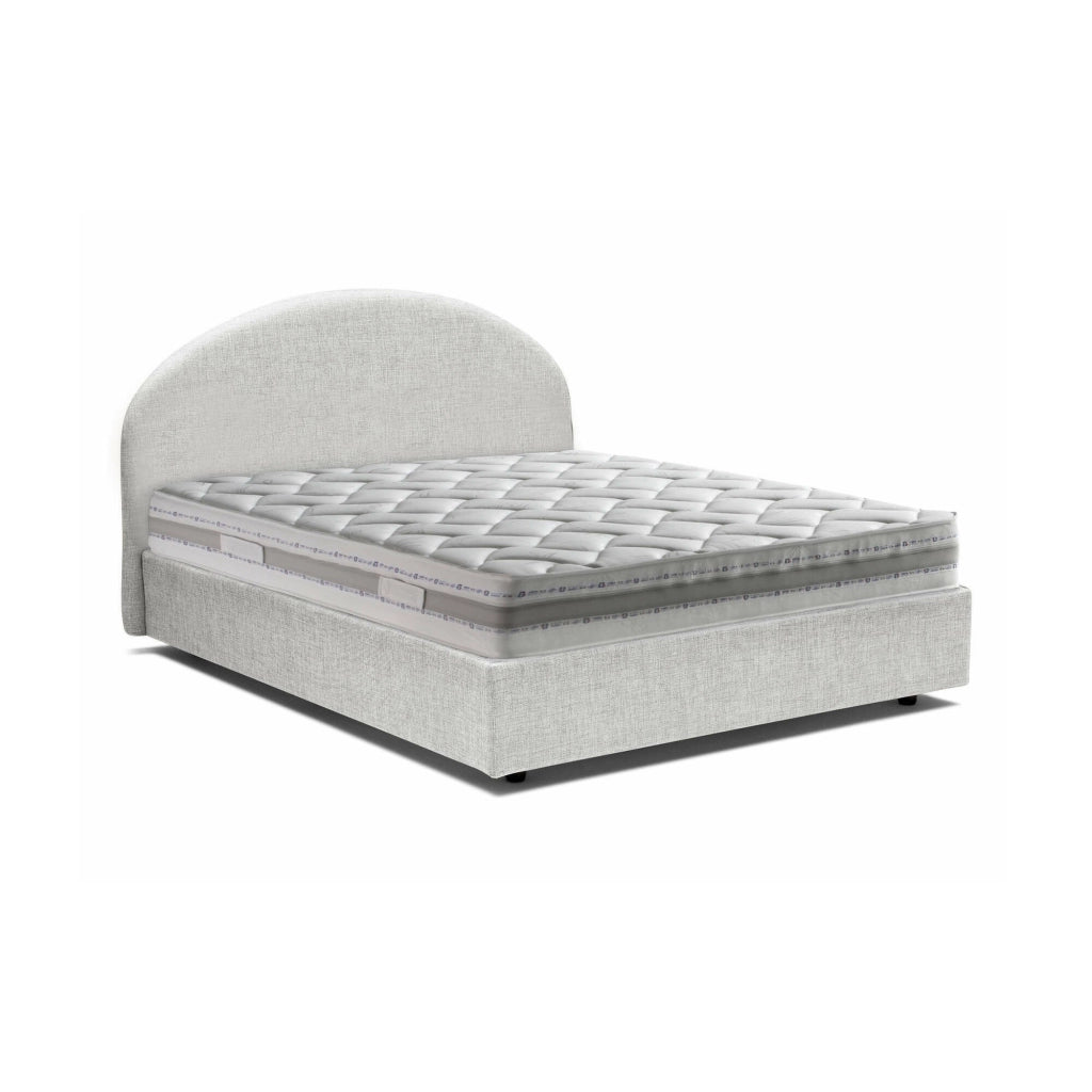 Letto Matrimoniale Amida, Letto Matrimoniale Materasso Incluso Made in Italy, Bianco
