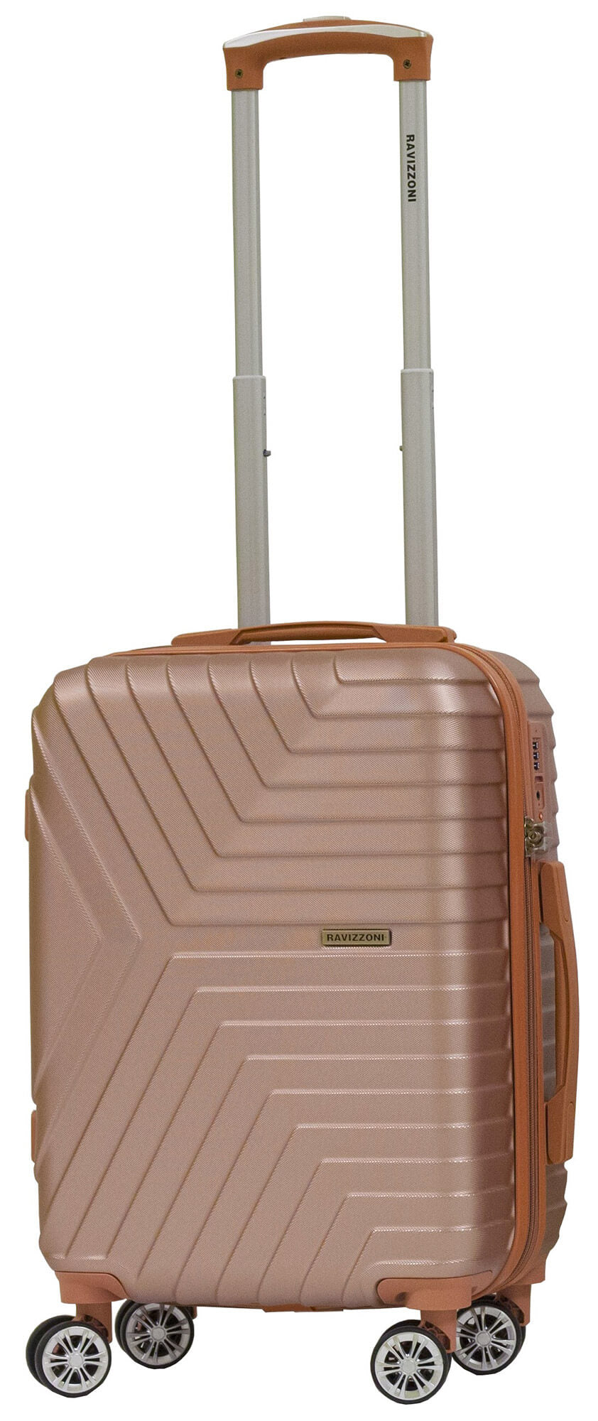 Set 3 Valigie Trolley Rigide in ABS 4 Ruote TSA Ravizzoni Calipso Golden Rose