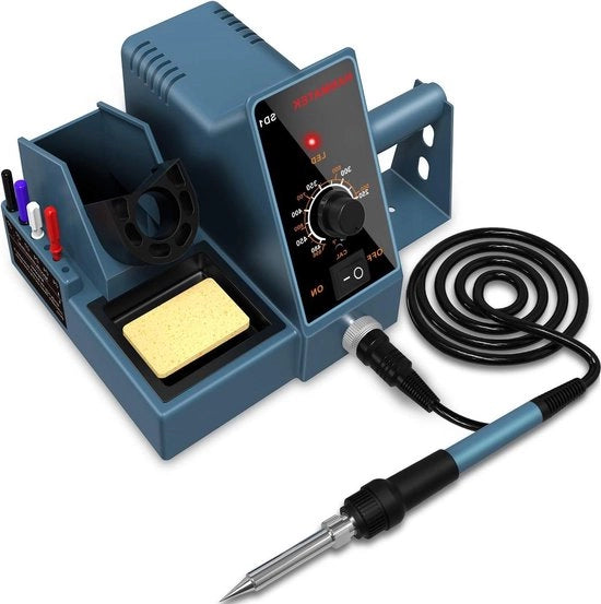 Stazione di Solderatura Professionale 60 W - Controllo di Temperatura - 200-480 °C - Per Scuola Laboratorio Hobby - SD1 Piastra di Solderatura - Piastrine di Solderatura
