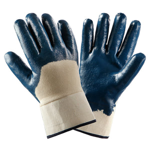 GUANTI NBR MANICHETTA IN TELA  Tg.10 (XL)- 12 coppia  - GRIFON SAFETY
