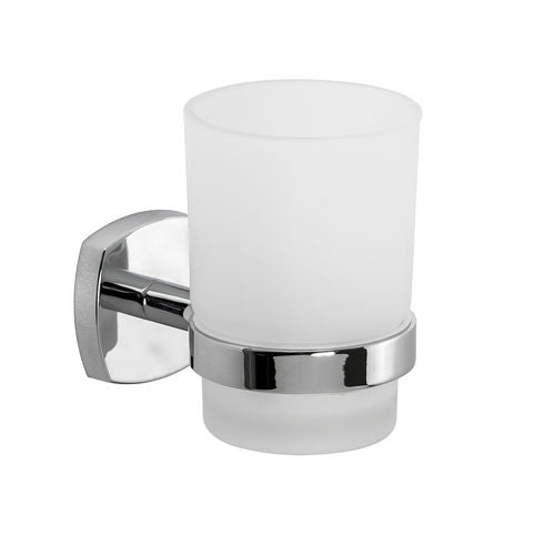 PORTA SPAZZOLINI STARTER- Cromo cm 6,7 x h.9,6 x 10,5- METAF- pezzi 1