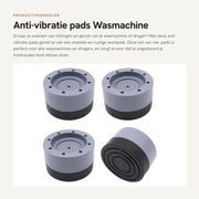 Supporto antivibrazione - 4 pezzi - Tappeti assorbenti vibrazioni - Piegheggiante per lavastoviglie/dryer - Stabilizzatori