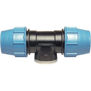 TEE A COMPRESSIONE FILETTO FEMMINA PN16 UNIDELTA - MM 50X11/2F