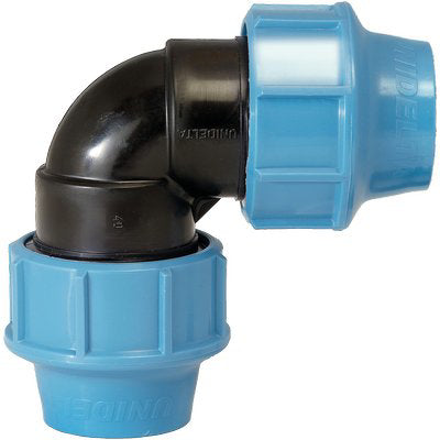 GOMITO A COMPRESSIONE PN16 UNIDELTA - MM 40X40- 2 pezzi