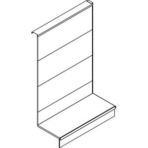 ESTENSIONE SCAFFALE A PARETE MARKET - SCHIENALE LISCIO RAL 9016 CM 100 H.CM 155