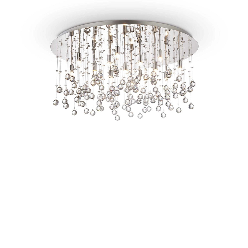 Plafoniera Contemporanea Moonlight Metallo-Cristallo Oro 15 Luci G9 3W 3000K