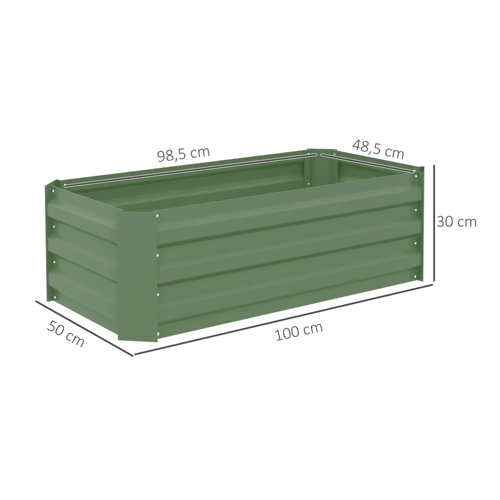 Kit 2 Orto Rialzato Quadrato ¨C zephmum ¨C Verde 100x50x30 cm