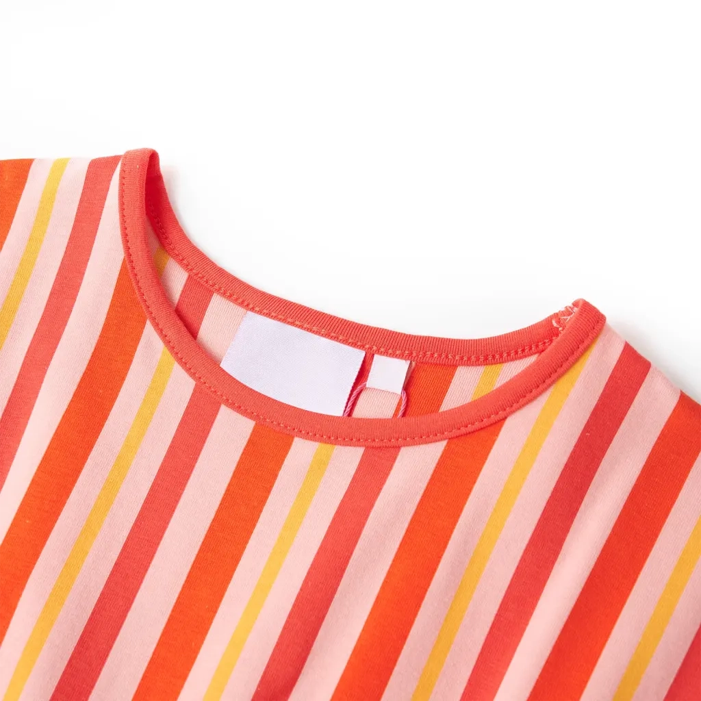Abito per Bambine con Coulisse Rosa e Rosso 128 CFW3103430