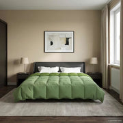 Duvet Invernale Trapuntato Verde 240 x 260 cm Microfibra