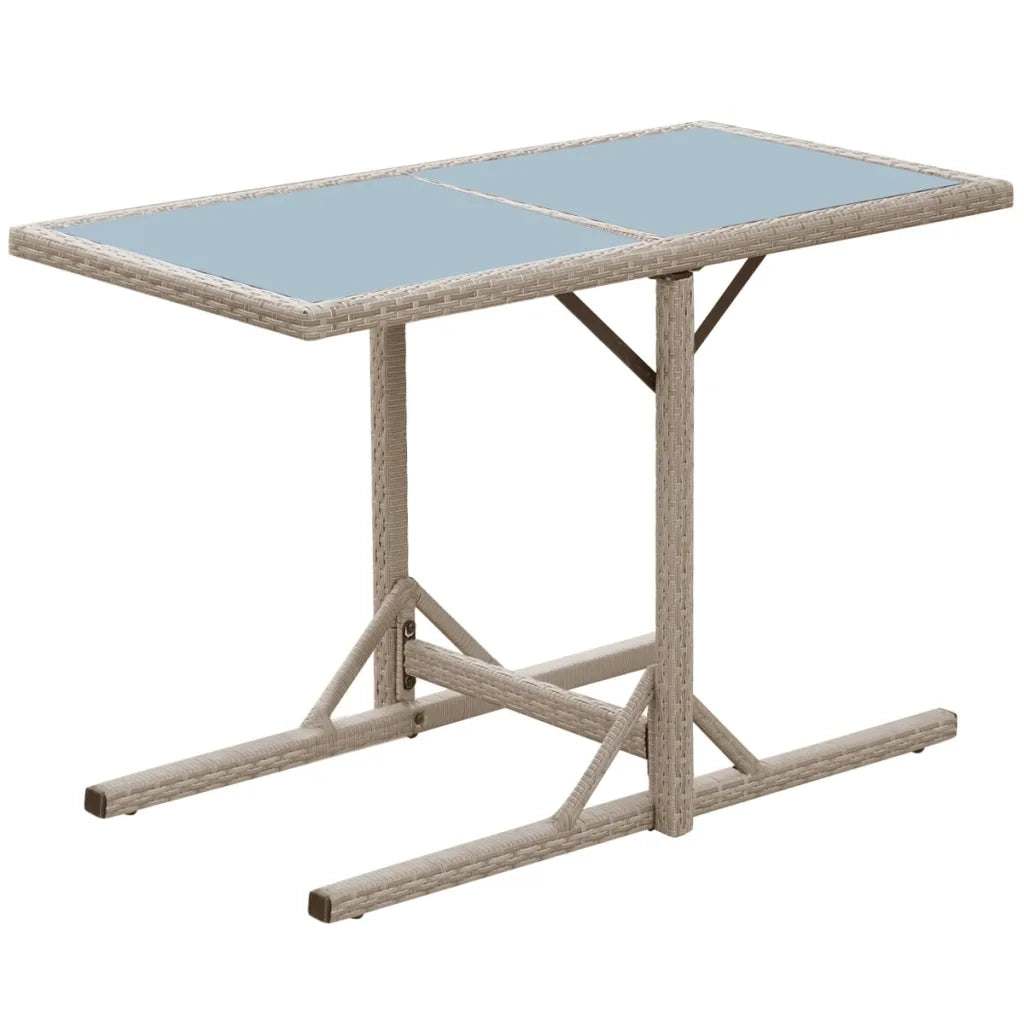 Set da Bistrot 3 pz con Cuscini in Polyrattan Beige 42541