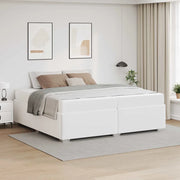 Struttura del letto con materasso Bianco 200 x 200 cm Tessuto 3399251