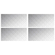 Gradini per Scale 4 pz | Tappetini per scale autoadesivi Argento 100 x 50 cm Alluminio
