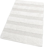 Tappeto Bagno Camera 50x80 Cm Morbido Puro Cotone Scendiletto Doccia Assorbente Antiscivolo Bianco