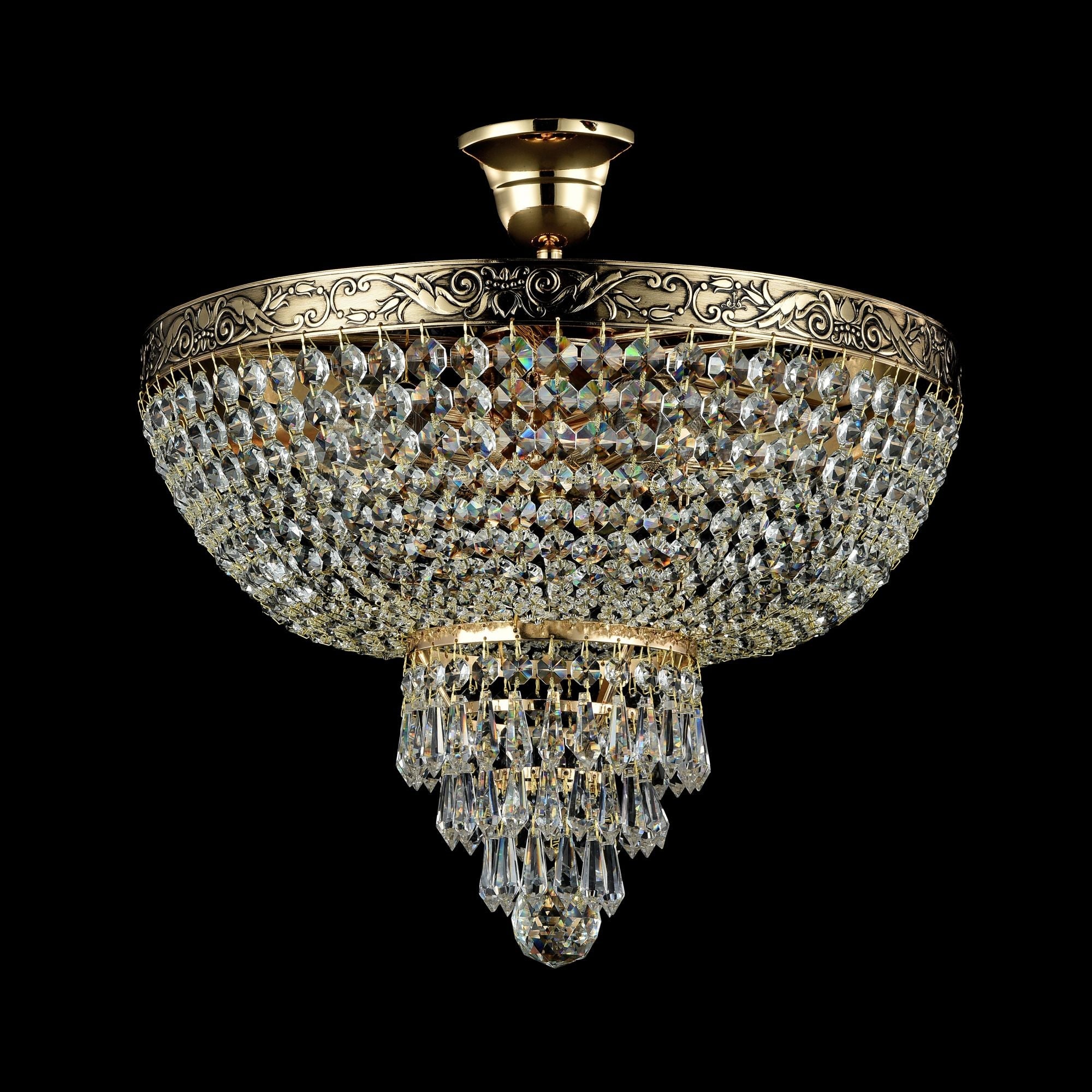Lampadario Royal Classic in Metallo Palace Oro Antique