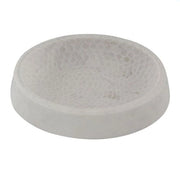 Trade Shop - Piatto Porta Sapone Piattino Saponetta Bianco Lavorato Accessorio Arredo Bagno 10437 -