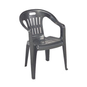 Sedia Piona antracite con braccioli 56 x 55 x 78 cm