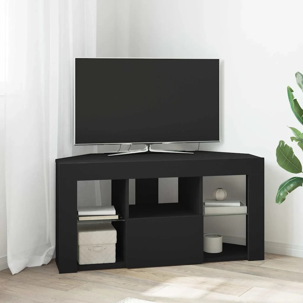 Mobile TV LED Angolare Nero 100 x 40 x 50 cm Legno multistrato 889796