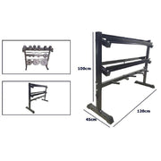 Trade Shop - Rastrelliera Supporto Rack Porta Manubri Dischi Pesi Palestra Espositore -