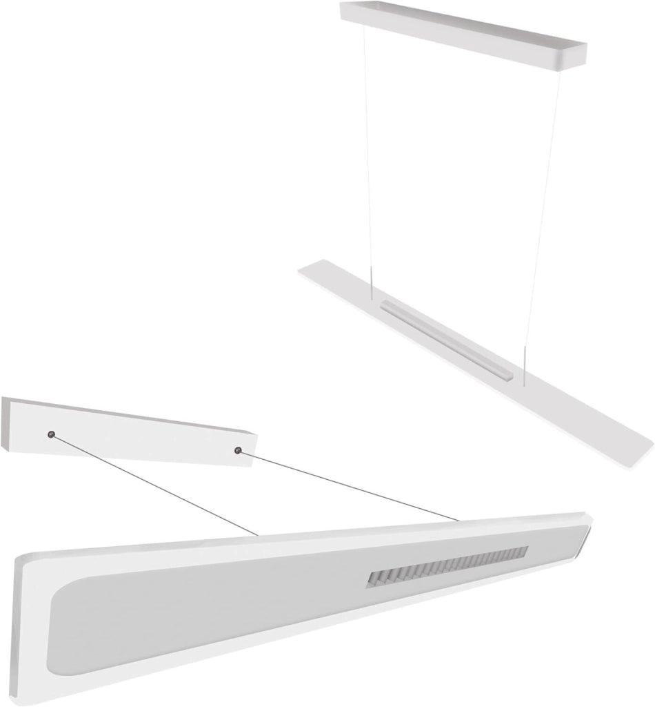 LAMPADARIO MODERNO A SOSPENSIONE BIANCO LUCI A LED DIMMERABILE TIMER CAMBIA 3 COLORI CON TELECOMANDO