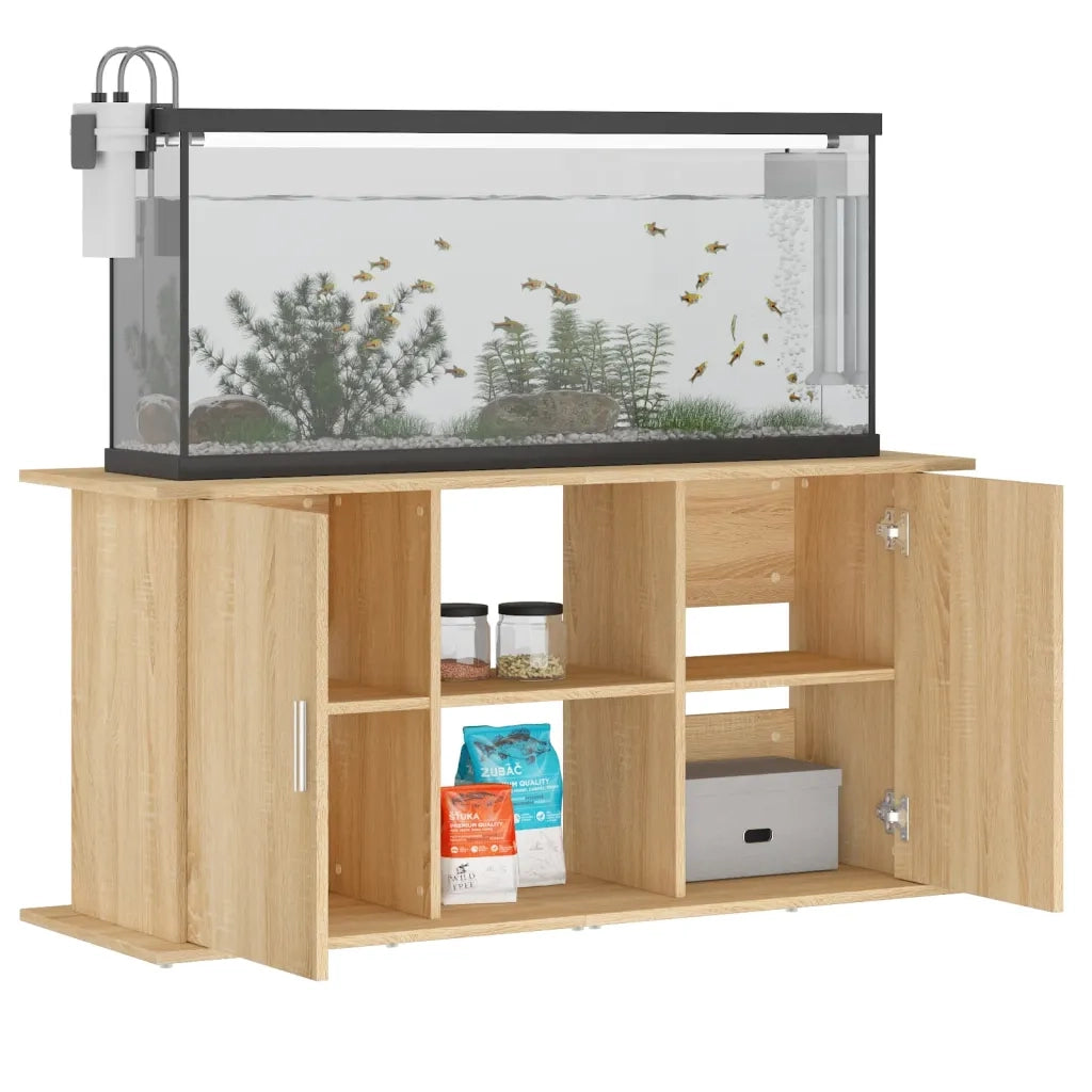 Supporto per acquario in rovere Sonoma 121x41x58 cm in legno ingegnerizzato 833618