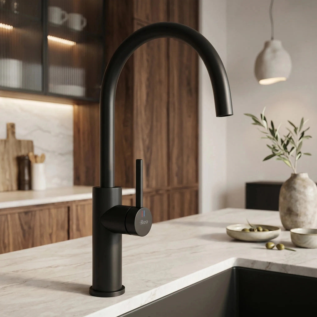 Rubinetto Da Cucina Rea Rivo Black