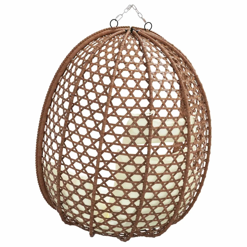 Sedia a uovo sospesa senza supporto polyrattan