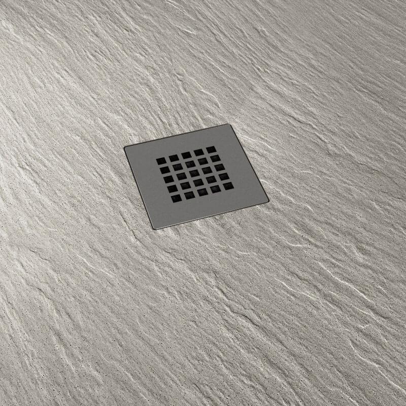 Piatto Doccia in Pietra 90x100 cm Pedrinelli Ardesia Stone Side Grigio