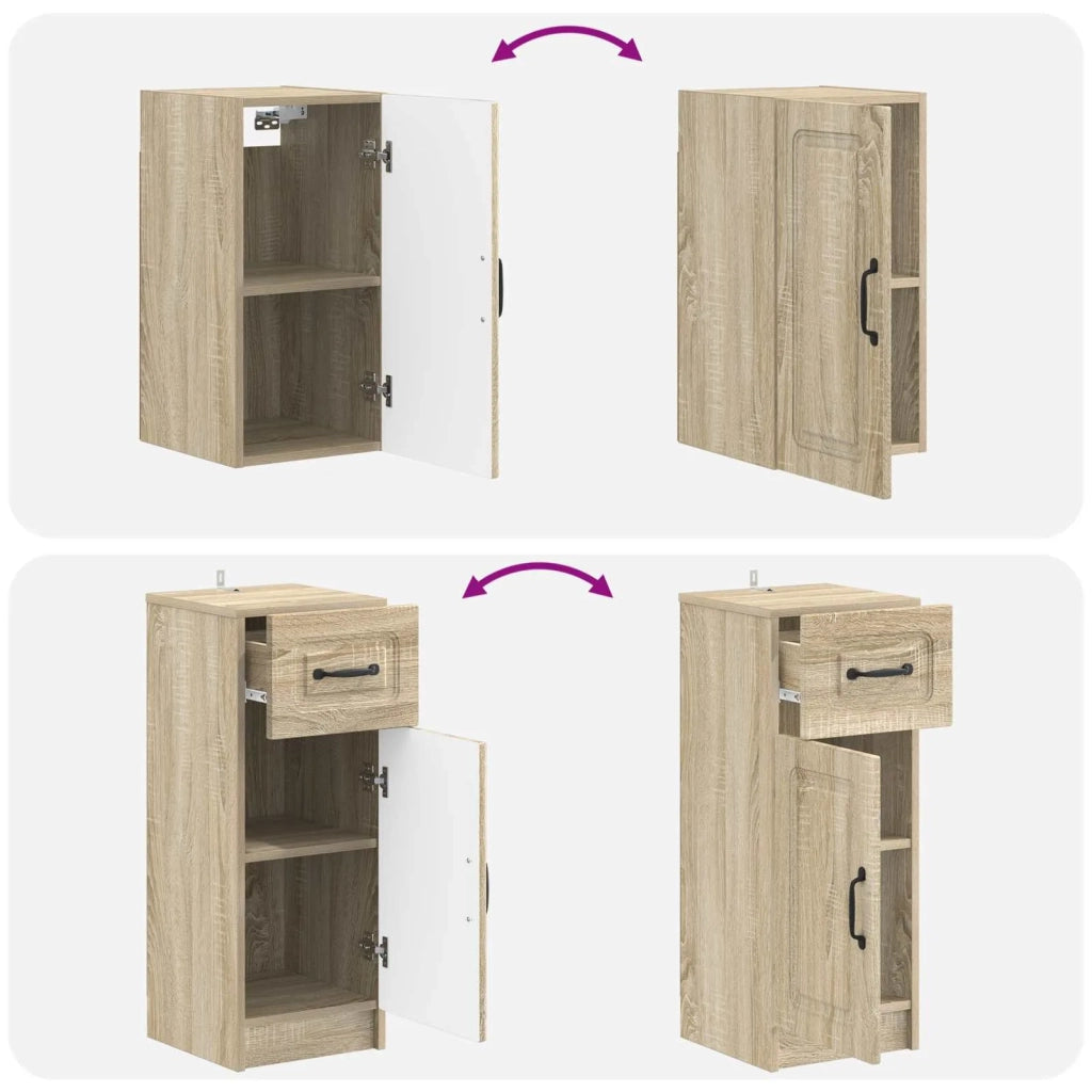 Set di armadietti da bagno in 3 pezzi UTRECHT Rovere Sonoma 3417812