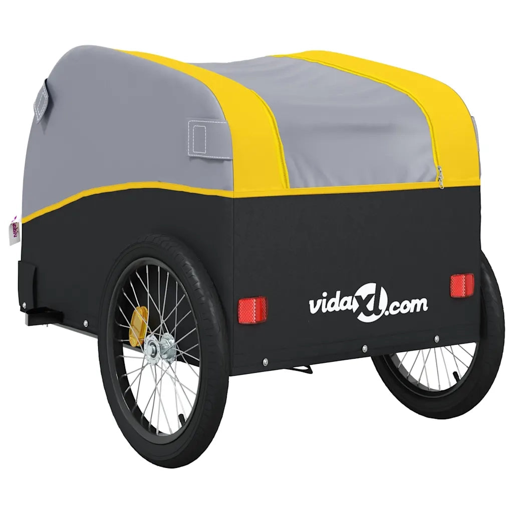 Rimorchio da Bici Nero e Giallo 45 kg in Ferro CFW1081655