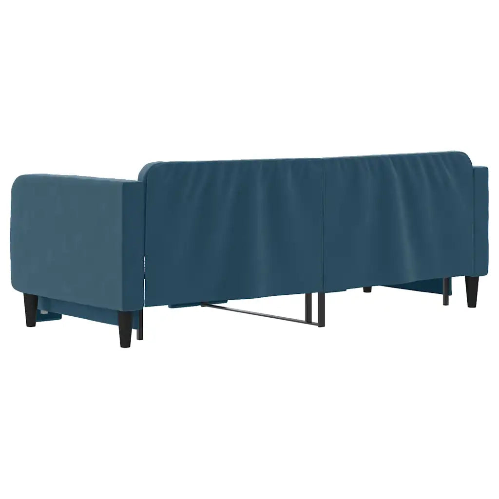 Divano Letto con Letto Estraibile Blu 80x200 cm in Velluto 3197055