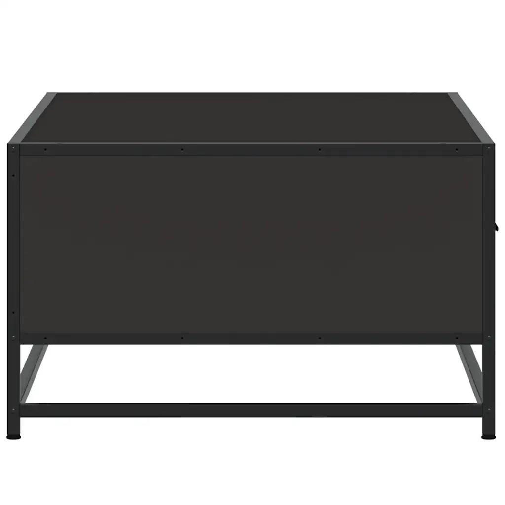 Tavolino salotto | Tavolino da caff¨¨ | Tavolino da Soggiorno Nero 90x57x35 cm in Truciolato e Metallo