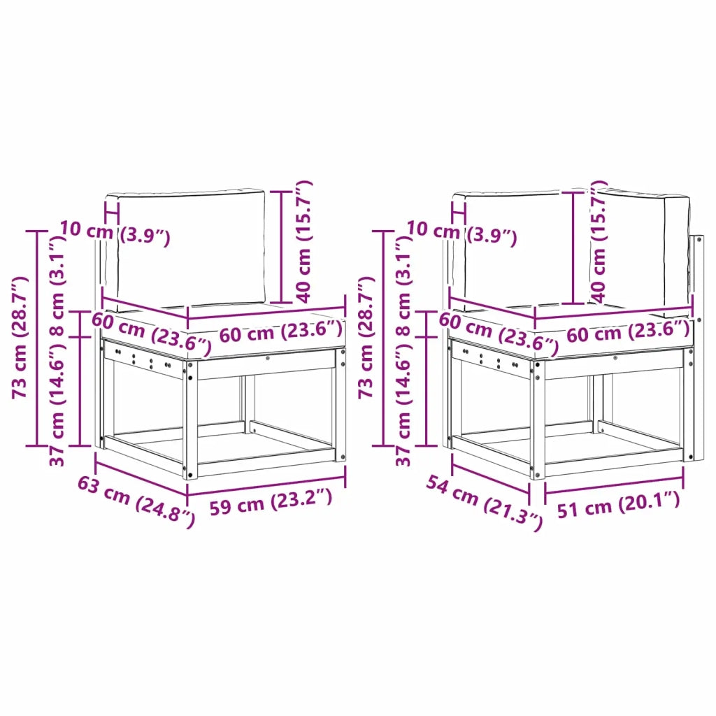 Set di divani da esterno 7 pz Bianco e Crema 3388159
