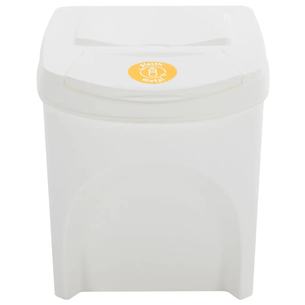 Contenitori Impilabili Rifiuti 4 pz Bianco 100 L Polipropilene CFW7973183