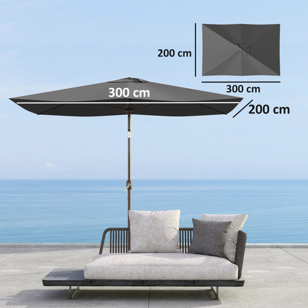 Tenda da sole 6 stecche UPF 50+ ¨C zephmum ¨C 3x2m grigio scuro