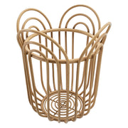 Damonono, Vaso Portavaso Finiture in Rattan, Marrone Rovere