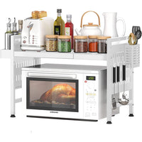Scaffale Porta Microonde Bianco Allungabile Mensola Cucina Porta Utensili Spezie